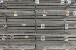 Many grocery stores were empty the night Los Angeles mayor Eric Garcetti announced an emergency action to close down the city.