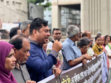 A protest in Dhaka over the death of Shahidul Islam in Dhaka, Bangladesh