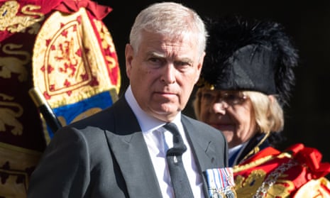 Prince Andrew  seen leaving St Giles’ Cathedral in Edinburgh on 12 September