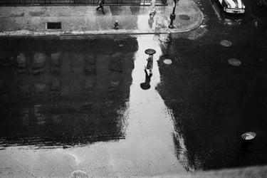 a person walking in the rain
