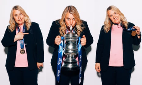 “There’s only three Emma Hayeses!” The Chelsea manager poses in the aftermath of Chelsea’s FA Cup win over Manchester United.