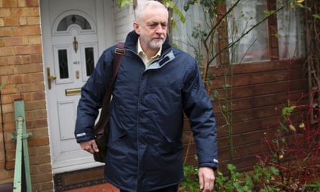 Jeremy Corbyn leaves his home in London ahead of a crucial shadow cabinet meeting.