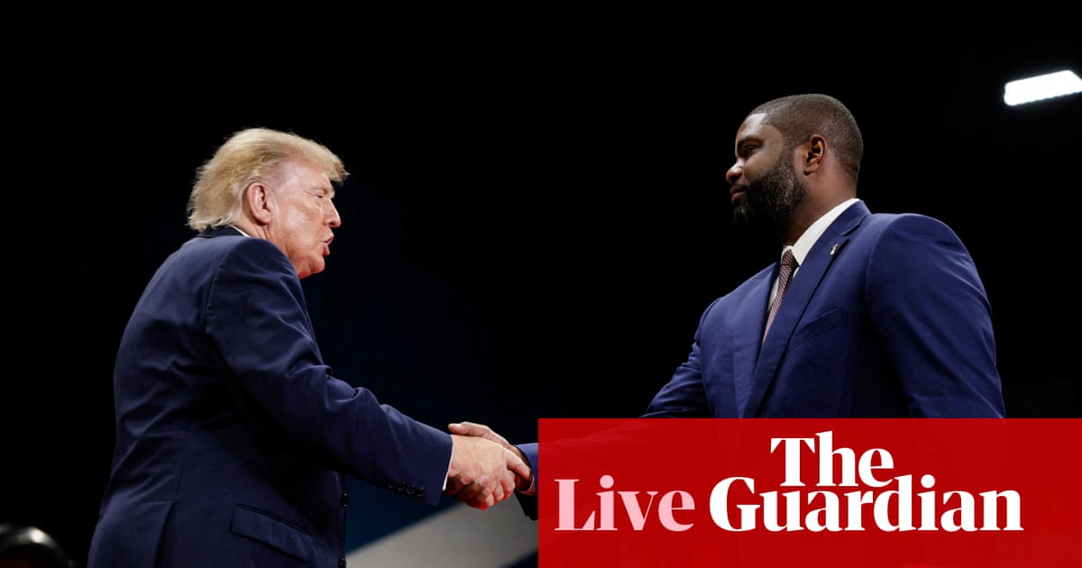 Judge bars DoJ from threats to election workers as Trump to hold tele-rallies three days before elections – live