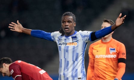 Dedryck Boyata sums up the displeasure of Hertha Berlin’s fans during the home defeat to Bayern Munich.