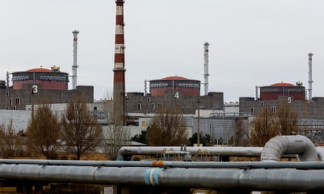 A view shows the Zaporizhzhia nuclear power plant.