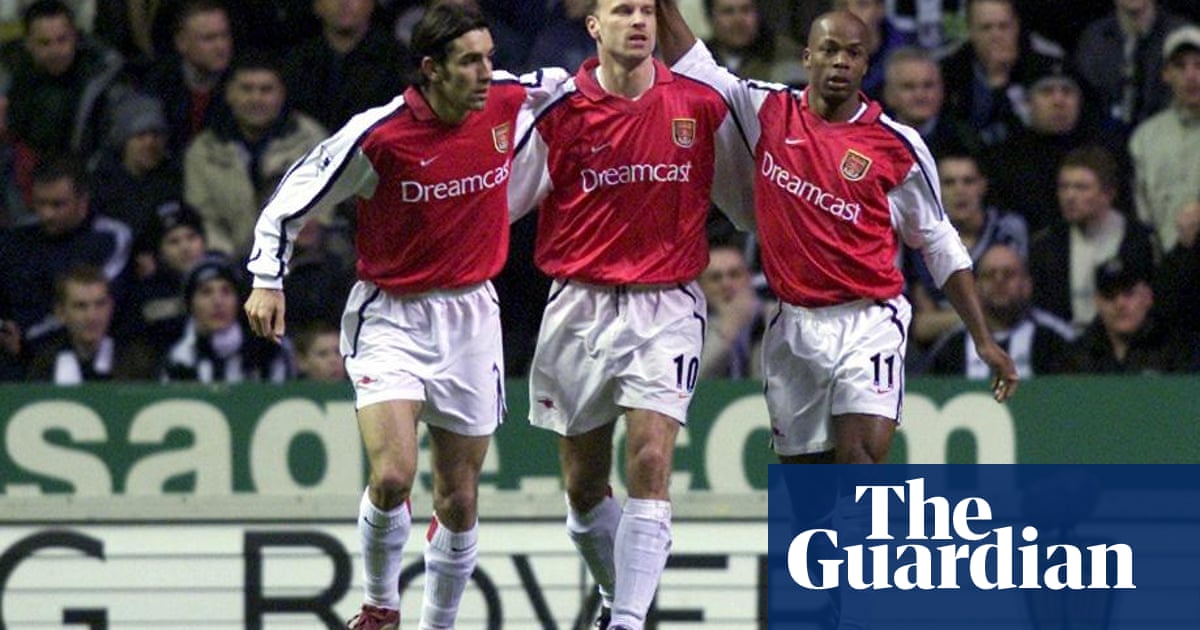 golden goal dennis bergkamp for arsenal v newcastle 2002 arsenal the guardian