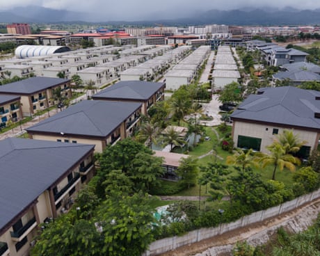 Compounds inside KK Part, a major hubs for scam centres and human trafficking in Myawaddy, Myanmar.