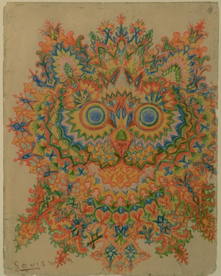 A picture in Wain’s Kaleidoscope Cats series of drawings
