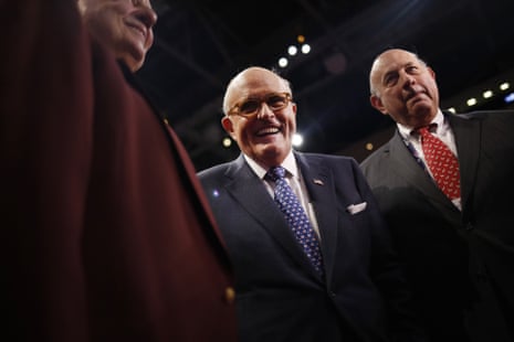 Rudy Giuliani boasted of his ties to Donald Trump to gain access to high-ranking prosecutors and officials.