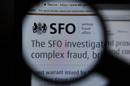 Closeup of the SFO website through a magnifying glass