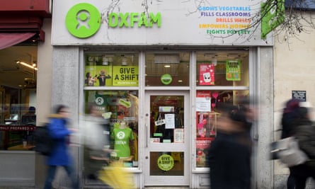 An Oxfam shop in London. Thousands of people have cancelled their direct debits to the charity.