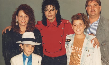 Wade Robson, left, and family with Michael Jackson