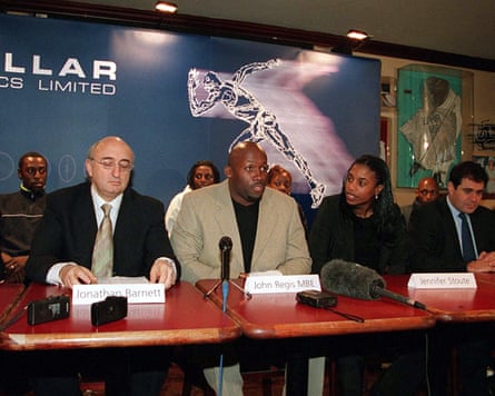 Jonathan Barnett, John Regis and Jennifer Stoute were partners in a business that attracted 90 athletes.