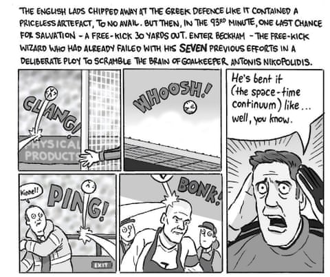 David Squires on David Beckham v Greece, October 2001, panel 5