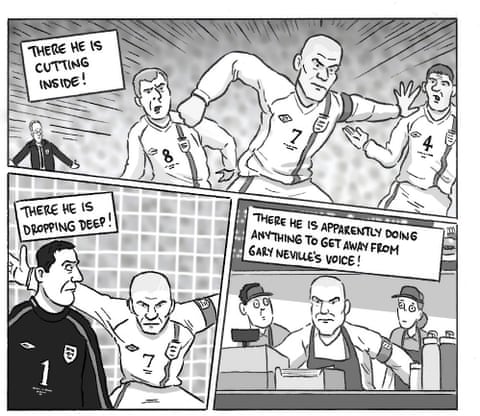 David Squires on David Beckham v Greece, October 2001, panel 2
