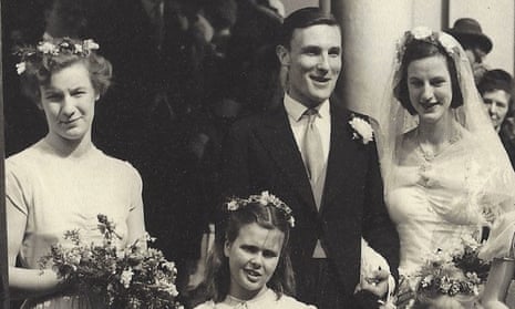 ‘She saw to it he was never alone with any of us’ … right, Patrick Gale’s parents Michael and Pippa on their wedding day.