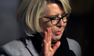 Alexia Daval's mother, Isabelle Fouillot, leaves the Vesoul court in eastern France after Jonathann Daval was sentenced.