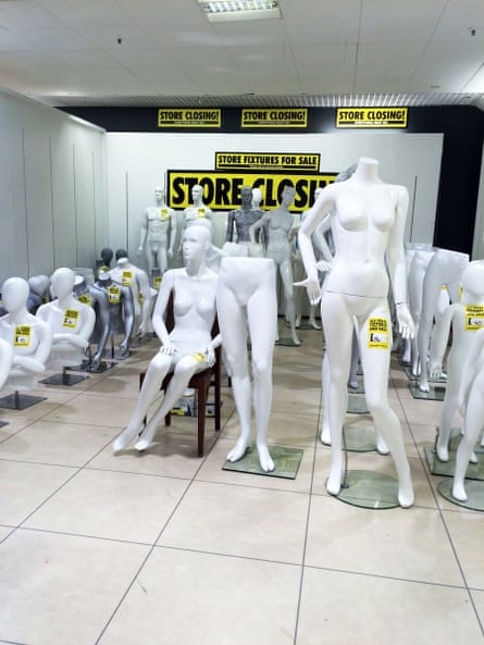 Even the mannequins, fittings and stock cupboards are for sale.