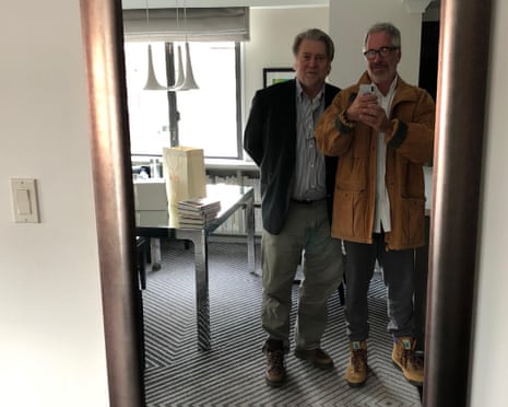 Steve Bannon and Jeffrey Epstein in a photo released by House Oversight Democrats.