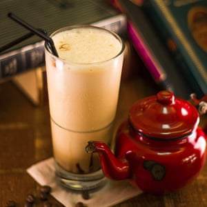 Cocktail on the bar at Café Cyrano, Almería, Spain
