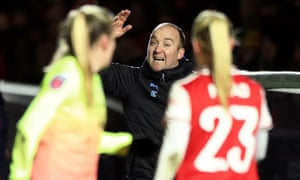 Nick Cushing shouts instructions during his time as Manchester City’s manager.