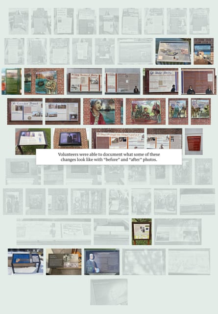 23 signs volunteers were able to document what changes look like with “before” and “after” photos. Guardian Design