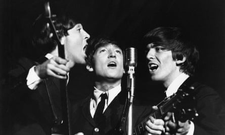 McCartney, Lennon and Harrison in concert in 1963