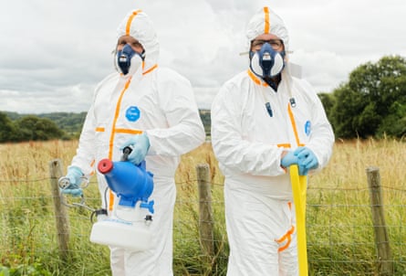 Ben Giles with his deputy, Mark Baxter, Cardigan, Wales, July 2025.