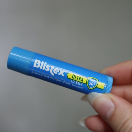 Tube of Blistex Ultra Lip Balm SPF50.