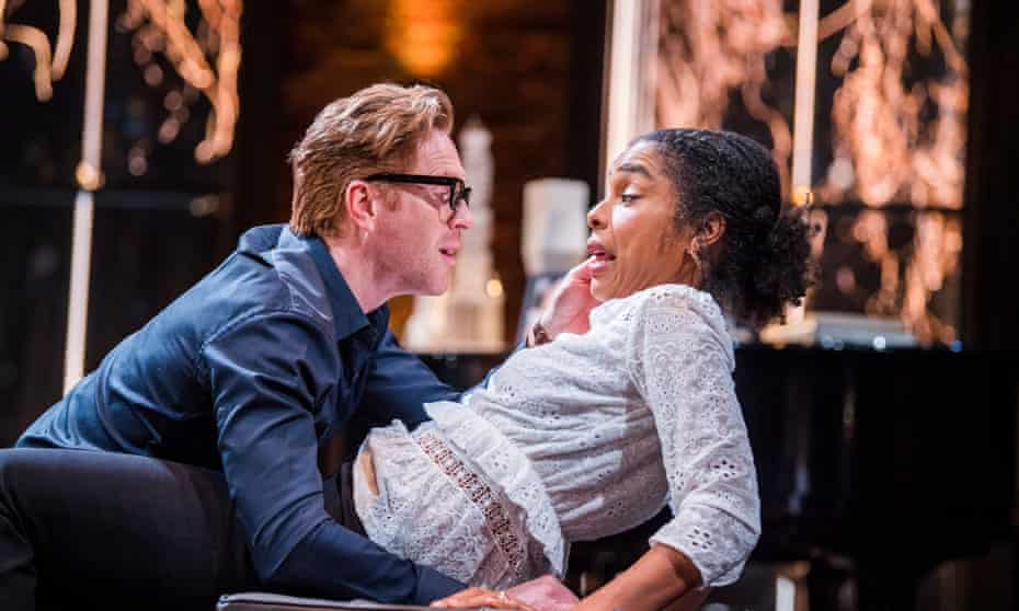 Two people staring into the abyss … Lewis as Martin with Sophie Okonedo as Stevie.