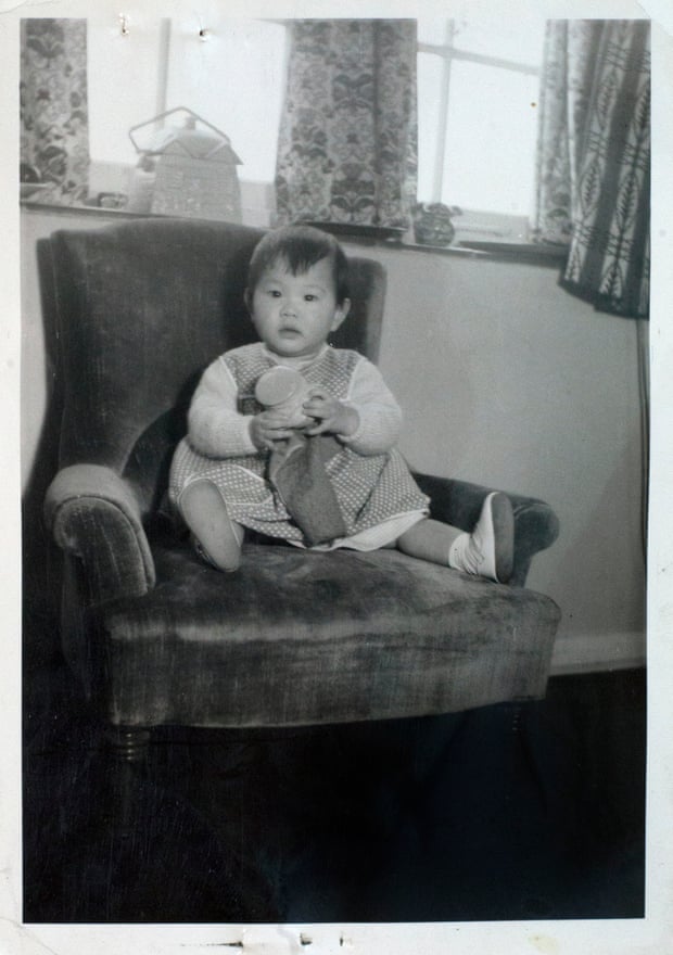 Lucy Sheen, whose Chinese name is Chau Lai-Tuen at one year old in the home of her adoptive parents.