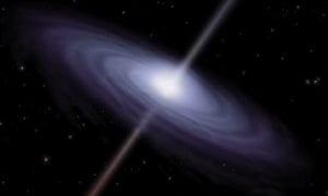 An artist’s conception of a black hole.