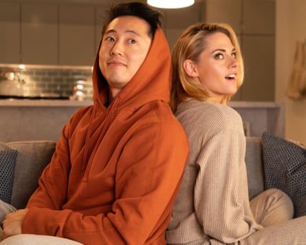 Steven Yeun and Kristen Stewart in Love Me.