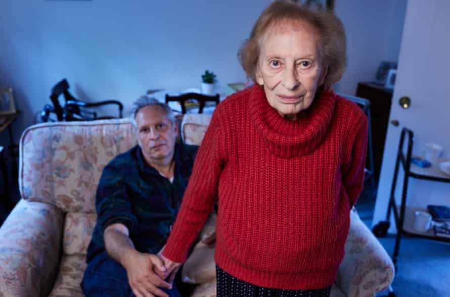 Marje and Simon Hattenstone at her home in Manchester.