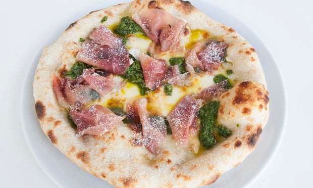 ‘It’s a chunky bit of pizza, the sourdough crust bubbled and blistered’: pizza blanco.