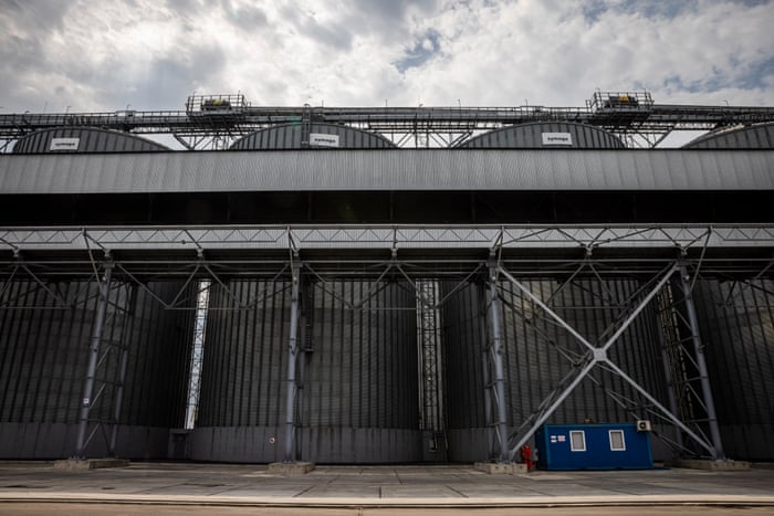 Grain stores in a port in Odesa on Friday, 29 July 2022.