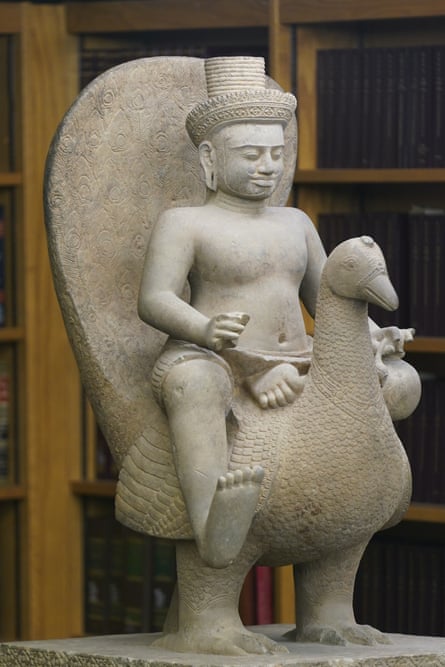 The antiquities, including a 10th-century sandstone statue depicting the Hindu god of war Skanda riding on a peacock, will return to Cambodia.