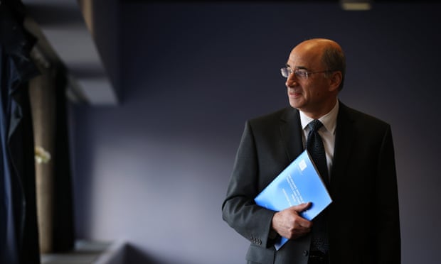 Lord Leveson publishing his report in November 2012.