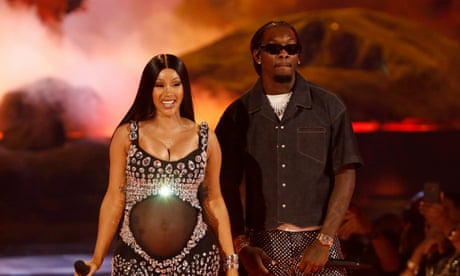 Cardi B and Offset at the BET awards.