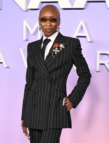 Cynthia Erivo wears a cluster of brooches at the NAACP awards