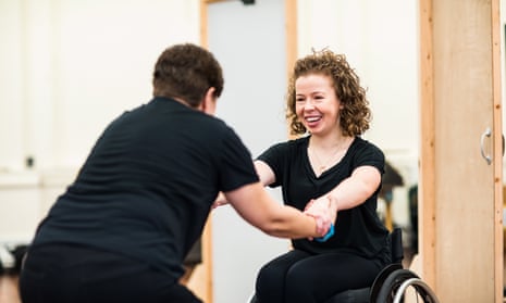 Amy Trigg in rehearsals for The Taming of the Shrew with the RSC in 2019.
