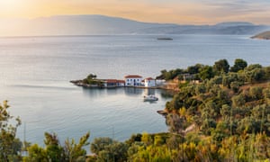 Tzasteni bay near the village of Milina in south Pelion.