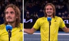 'Shall I leave?' Crowds laugh as Tsitsipas gives awkward interview at Australian Open - video