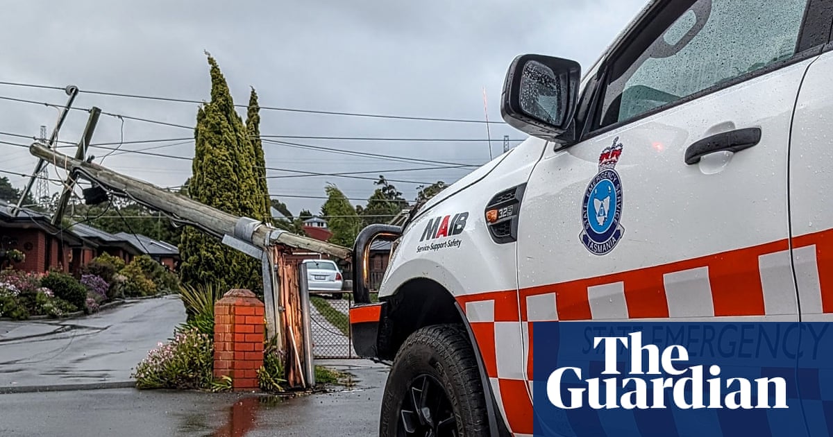 Two dead as severe weather brings down trees and powerlines in Tasmania