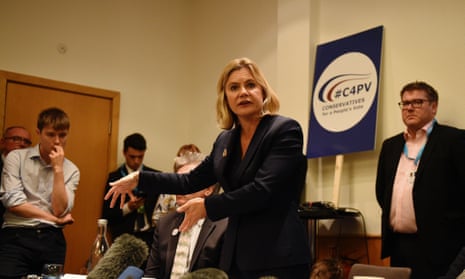 Justine Greening at a fringe meeting campaigning for a people's vote