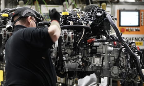 worker on the production line at Nissan's factory in Sunderland in 2019