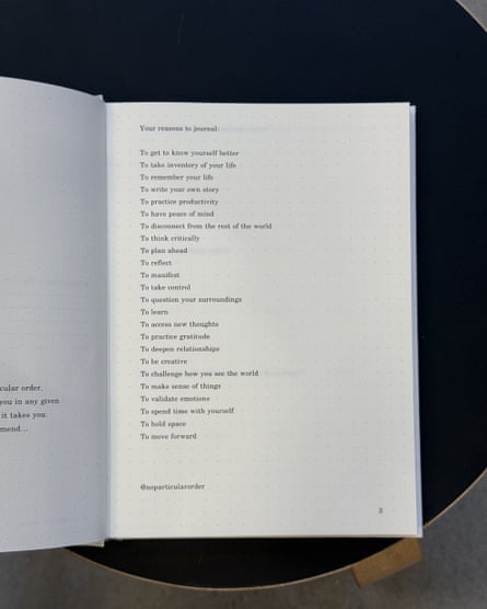 No Particular Order Volume One Journal