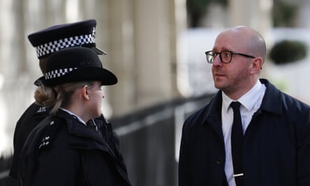 Lee Cain arrives at the Covid inquiry in London on Monday.