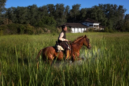 Alvaro Robles on horseback in Doñana national park