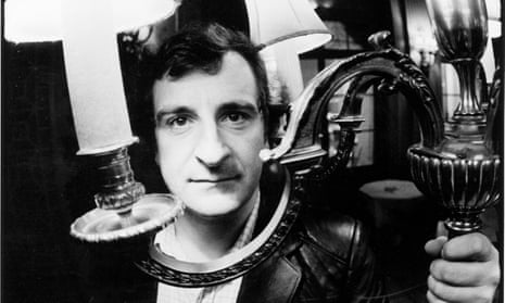 Douglas Adams in the restaurant at the Waldorf hotel, London